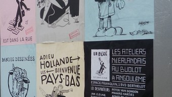 Joost Swarte presenteert portfolio La Bédé est dans la rue in Galerie Lambiek